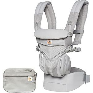Ergobaby Omni 360 babyhouder voor pasgeborenen, ergonomisch en fysiologisch, cool air mesh rug en buik, Pearl Grey BCS360PGREY