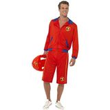 Smiffys Licenciado Oficialmente kostuum heren Baywatch rood met jas en lange shorts