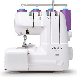VIOLA Look T8 Overlockmachine met differentieel, eenvoudig formaat en naaien voor beginners, overlock met 12 naaisteken voor het naaien van alle soorten stoffen, professioneel naaien