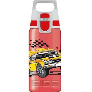 SIGG Viva One Speed Race drinkfles voor kinderen (0,5 l), waterfles met lekvrije sluiting, herbruikbare drinkfles zonder giftige stoffen, met één hand te bedienen