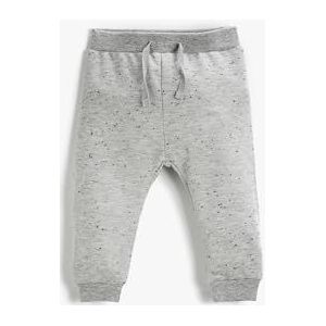 Koton Textured Jogger Sweatpants Elastic Waistband Pantalon de survêtement Garçon, Gris (023), 36/48 mesi