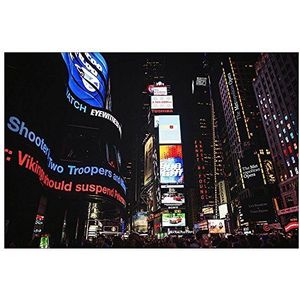 ArtPlaza Tom Eversley-Time Square NYC, hout, 90 x 1,8 x 60 cm, meerkleurig