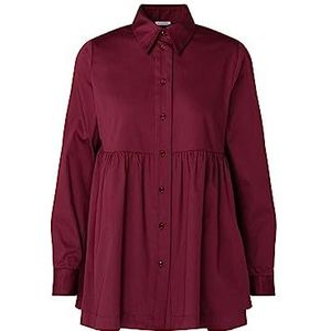 Seidensticker Blouse met lange mouwen, regular fit, damesblouse, Bordeaux rood