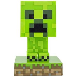 Paladone Minecraft Creeper 3D Icon Light BDP, officieel gelicentieerd, groen, pixelig nachtlampje of bureaulamp, uniek cadeau-idee voor gamers, aangedreven door 2 x AAA, PP6593MCF