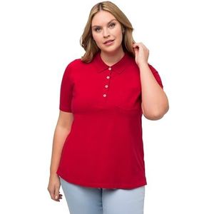 Ulla Popken Landhaus Classic Poloshirt voor dames, Saus