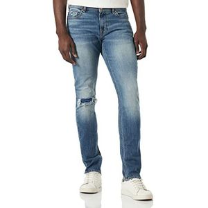 7 For All Mankind JSPDC100 Jeans, Mid Blue, Regular Heren, Medium Blue, One Size, middenblauw