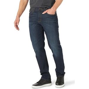 Lee Performance Series Extreme Motion Atletische jeans voor heren, taps toelopende pasvorm, Blauwe slag