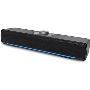 HEANTTV Computerluidsprekers - Bedrade soundbar - USB-led aangedreven - Met krachtige stereo - 3,5 mm AUX-ingang - Met volumeregelingsknop voor pc, desktop, computer