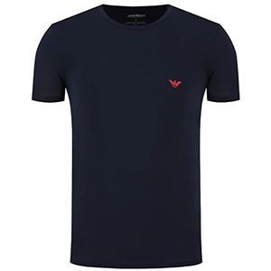 Emporio Armani Soft Modal T-shirt voor heren, Navy Blauw