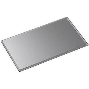 Stoff Nagel - Spiegelplaat, dienblad, onderzetter - kleur: rookzwart, zwart - spiegel - afmetingen: 30 x 17 x 0,7 cm