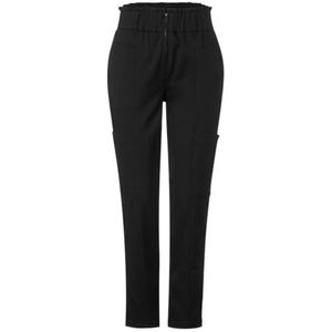 Street One A377187 Cargo joggingbroek voor dames, zwart.