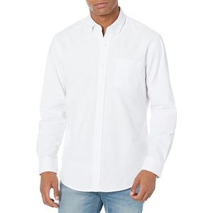 Amazon Essentials Chemise Oxford pour homme, à manches longues et poche, coupe classique, blanc, taille S