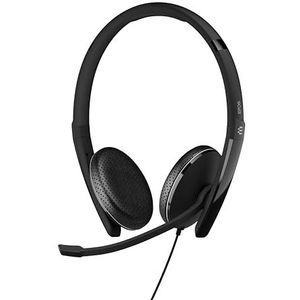 EPOS | Sennheiser Adapt 165 USB-C II (1000920) - dubbelzijdige hoofdtelefoon, 3,5 mm jack en USB-C-connectiviteit, UC geoptimaliseerd, superieur stereogeluid, verbeterd comfort, oproepbediening, zwart