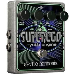 Electro Harmonix Superego pedaal voor elektrische gitaar, zilverkleurig