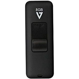 V7 VF28GAR-3E Slider USB-geheugenstick (8 GB, USB 2.0) zwart