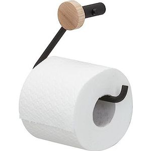 Tiger Sem Toiletpapierhouder zonder deksel, zwart/eiken