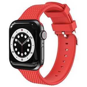 Compatibel met Apple Watch armband 42 mm 44 mm 45 mm sportarmband zacht voor Apple Watch SE Series 7 6 5 4 3 2 1 (rood)