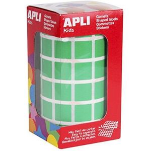 APLI Kids 12478 gum, vierkant, 15 x 15 mm, groen