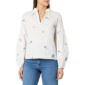 DreiMaster Tunique pour femme, blanc et bleu, XS