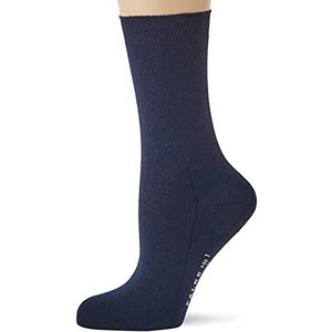 FALKE Sokken nr. 1 kasjmier dames zwart grijs vele andere kleuren versterkte sokken zonder patroon ademend warm dun effen hoge kwaliteit 1 paar, blauw (marine 6129)