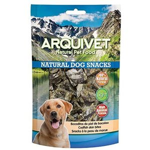 ARQUIVET Snacks van bacalao leer 70 g - 100% natuurlijke hondensnacks - Chuches, beloningen, hondenfopspenen - Light product
