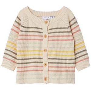 NAME IT Nbfhipas Ls Knit Card vest voor babymeisjes, Peyote Mix