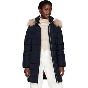 Tommy Hilfiger Heritage Tyra Manteau en duvet pour femme avec poches, Bleu (Desert Sky), L