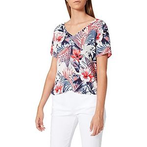 Mavi Damesblouse met korte mouwen, meerkleurig (Hibiscus 28831)