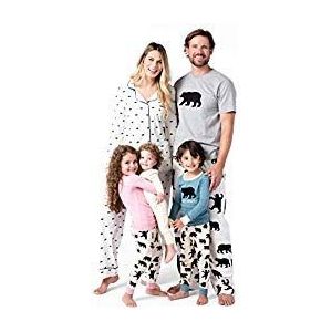 Hatley Family pyjama dames kousen, wit (Black Bears on Natural), XS, roze (roze 650), XXXX-Small (fabrieksmaat: 6-12 maanden), roze (roze 650)