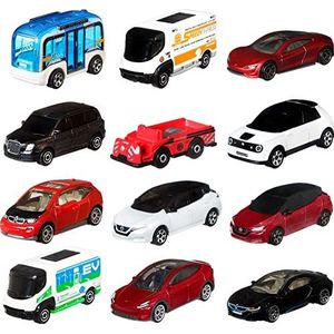 Matchbox Set van 12 voertuigen schaal 1:64, replica's van elektrische auto's met realistische details, speelgoed voor kinderen vanaf 3 jaar, HGW60