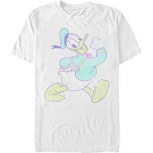 Disney Unisex T-Shirt Mickey Classic-Neon Donald Organic, Wit, XXL, Weiss