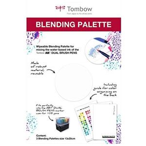 Tombow BLENDING-PAL-L-3P palet voor het mengen en aanbrengen van kleuren op waterbasis van ABT Dual Brush Pennen