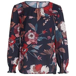 Betty Barclay 8476/2724 blouse, donkerblauw/bruin, 38 dames, donkerblauw/bruin, maat 38, donkerblauw/bruin