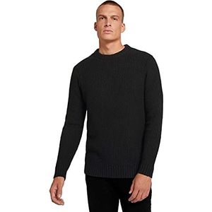 TOM TAILOR Basic gebreide trui voor heren, 2999 - Zwart