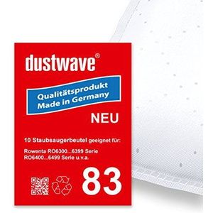 Dustwave® 10 stofzuigerzakken geschikt voor Rowenta - Silence Force RO6493 - Made in Germany
