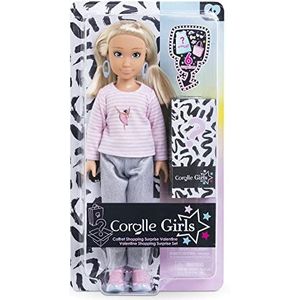 Corolle Girls - Valentine Shopping-set, modepop, 6 accessoires, 28 cm, vanaf 4 jaar, 9000600070