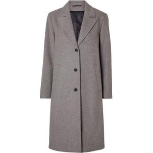 SELECTED FEMME Slfnew Alma Wool Coat Noos Damesjas, staalgrijs / details: gemêleerd