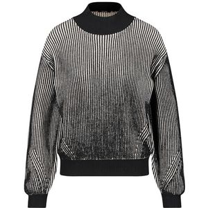 Taifun 472435-15411 Dames sweatshirt, Zwart ontwerp