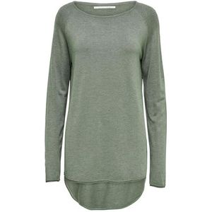 ONLY Onlmila Lange kanten trui voor dames, Chinees Groen/Detail: W Melange