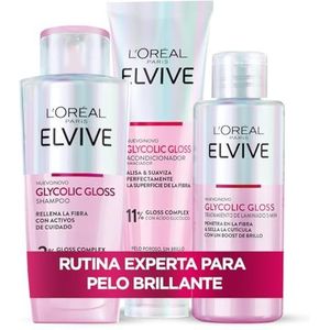L'Oréal Paris ELVIVE Glycolic Gloss Shampoo en conditioner en behandeling in 5 minuten met glycolzuur voor alle haartypes
