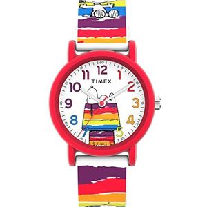 Timex Weekender Quartz horloge met armband 31 mm, rood, speels casual, Rood, Speels casual