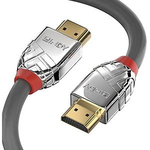 LINDY - Cromo Line HDMI 2.0 kabel 7,5 meter met ethernet, High Speed 4 K @ 60 Hz 18 G 3D 1080p HDCP 2.2 120 Hz 144 Hz certificaat HDR, ARC, CEC, ATC, compatibel met TV, monitor, PS5, Blu-ray, soundbar