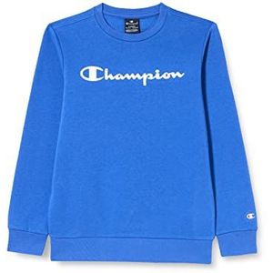 Champion Legacy American Classics Ultra Light Powerblend Fleece Logo Crewneck Uniseks Sweatshirt, Kobalt Blauw