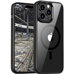 JT Berlin Case Pankow Hybrid beschermhoes compatibel met Apple iPhone 15 Pro [bescherming voldoet aan militaire normen, compatibel met draadloos opladen (Qi) / magnetisch opladen] transparant