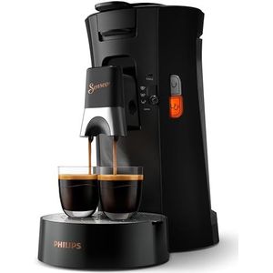 Pod-koffiezetapparaat SENSEO SELECT Philips CSA240/61, Intensiteit Plus, Aromaversterker, Crema plus, 1 tot 2 kopjes, Carbon Black