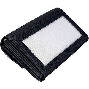 Alassio 42063 portemonnee van leer, 17,5 x 10 x 3 cm, zwart