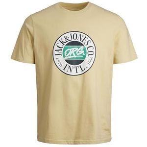 JACK & JONES Jorarthur T-shirt voor heren, Ss Crew Neck Sn Polo, Riet geel