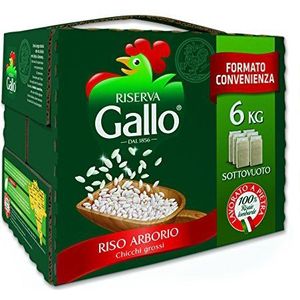 Riso Gallo Arborio rijst voor Risotto koffer, 6 x 1 kg