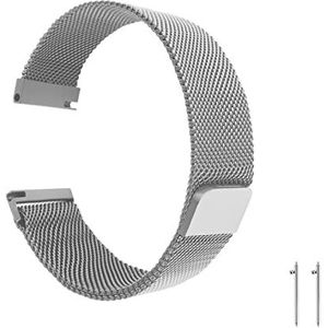 cobee Mesh geweven horlogeband met snelsluiting, metalen magnetische horlogeband, verstelbare reservebandjes van roestvrij staal met magneetsluiting, armbanden voor, Roestvrij staal