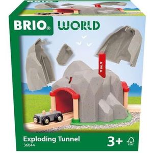 BRIO World – 36044 Ontploffende tunnel | Set speelgoedtreintjes voor kinderen vanaf 3 jaar